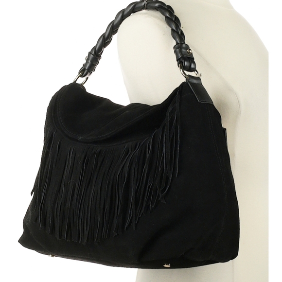 🔥 GENUINE SUEDE LONG FRINGE HANDBAG FROM NORDSTROM - Picture 2 of 7
